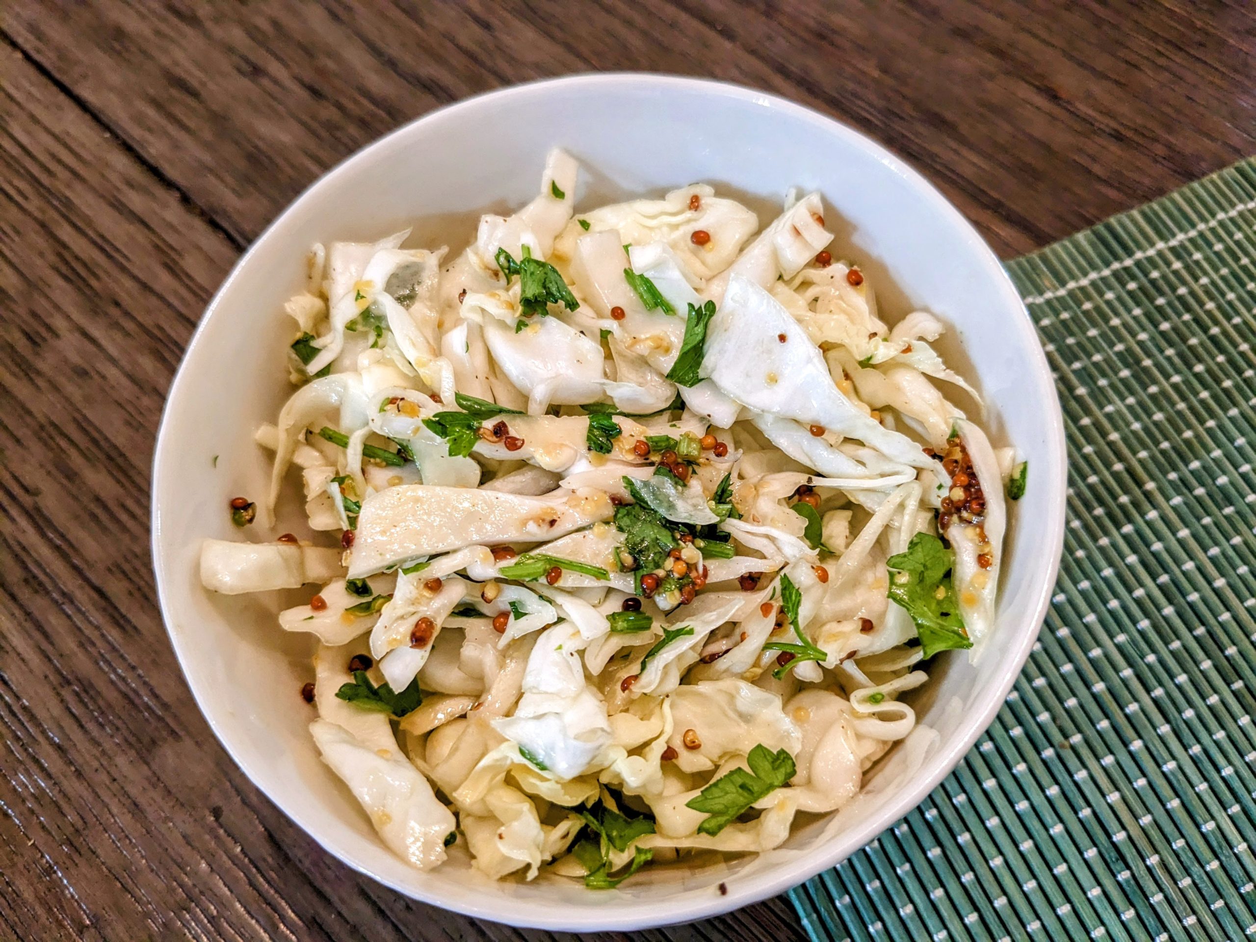 Healthy and Easy Cabbage Slaw without Mayo